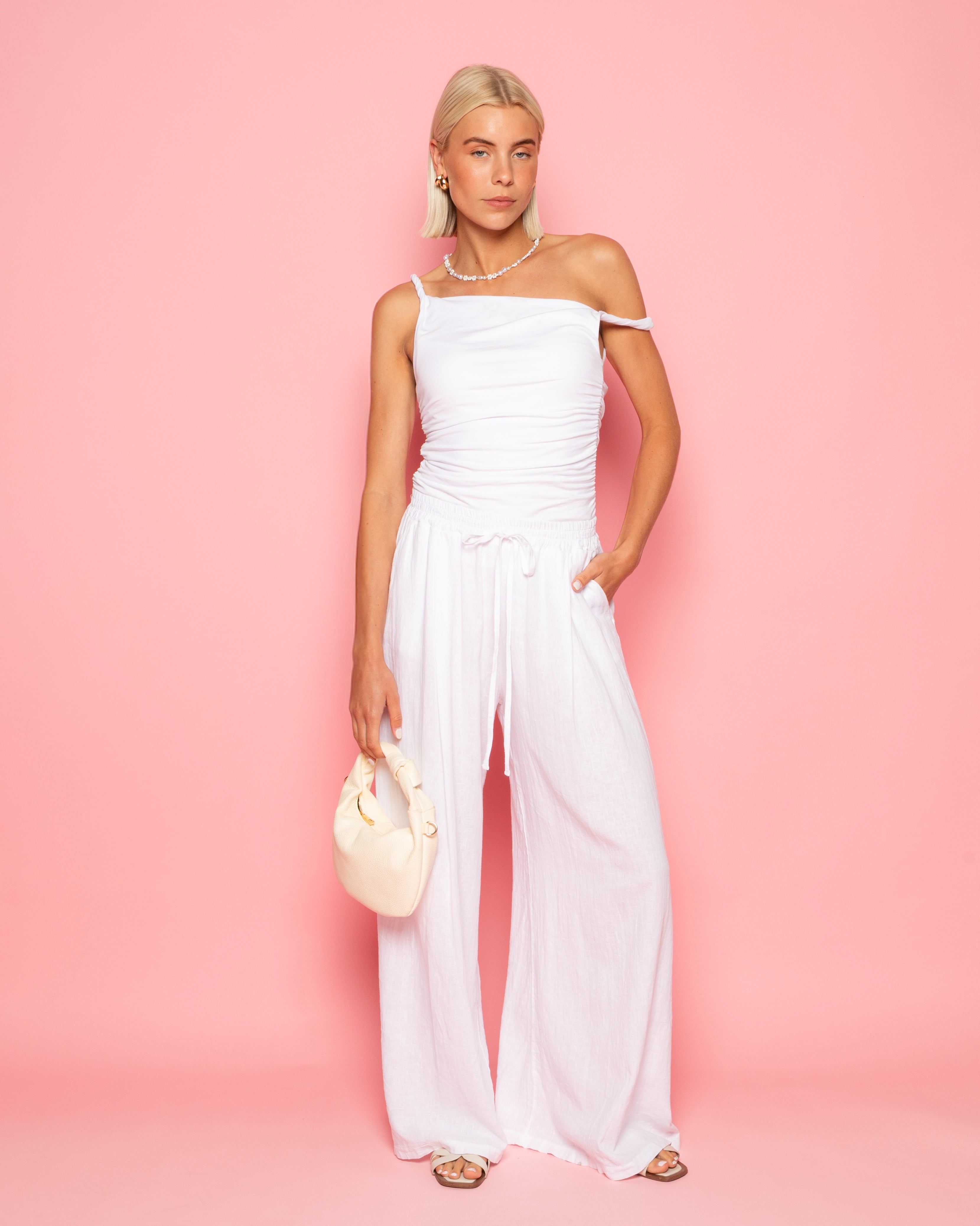CARMEN LINEN WIDE LEG PANTS WIT