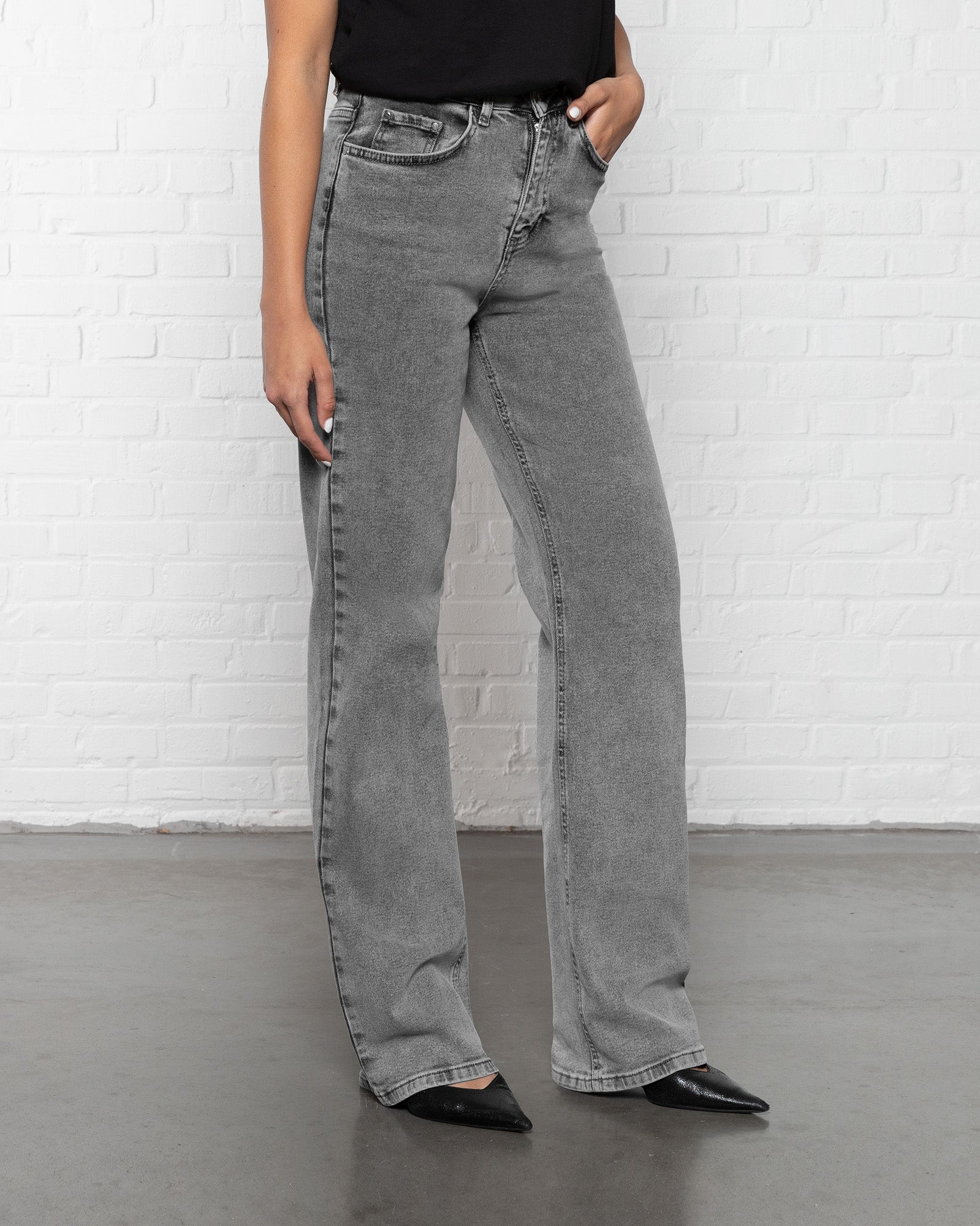 BOOTCUT JEANS LIGHT GREY