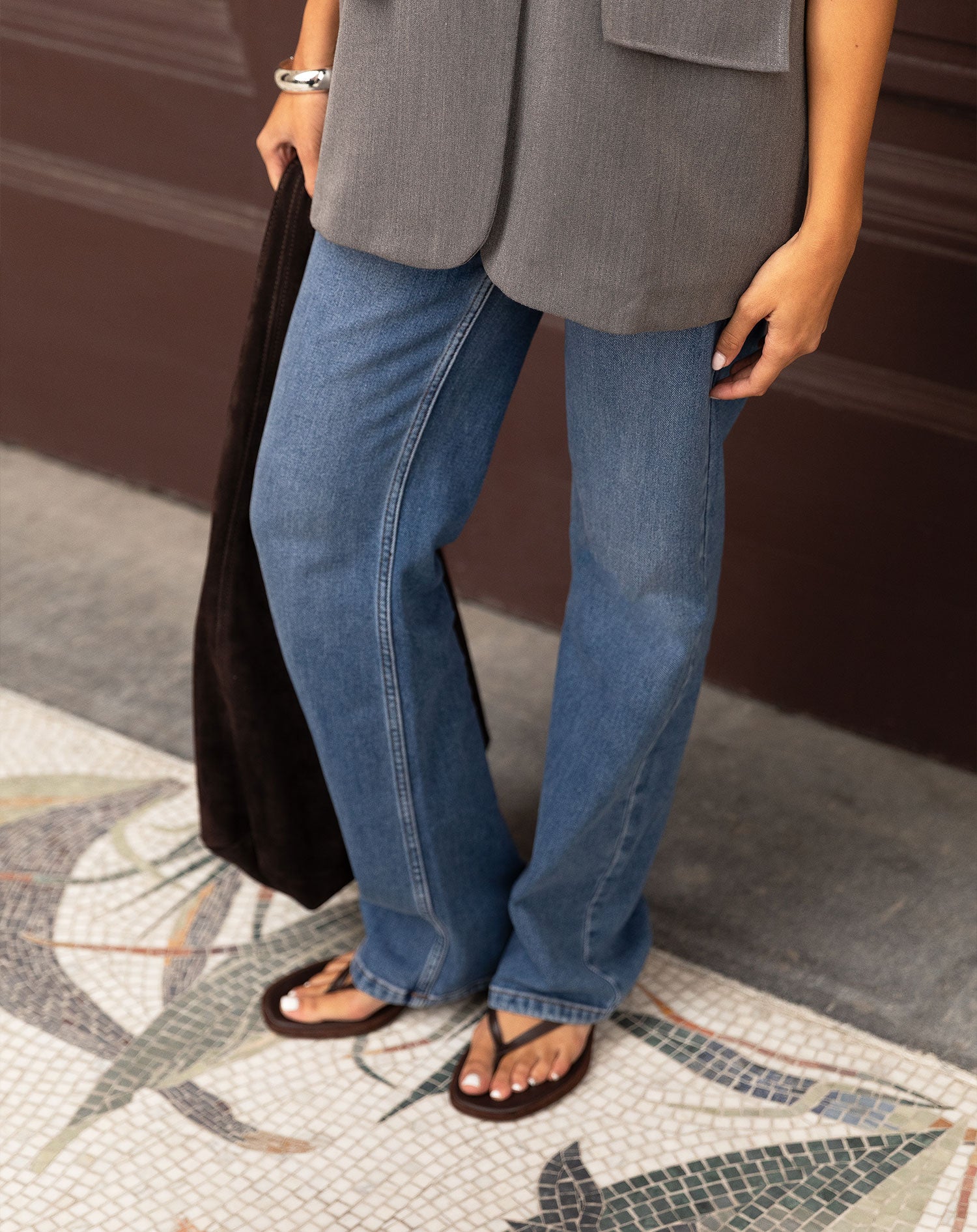 BOOTCUT JEANS MID BLUE
