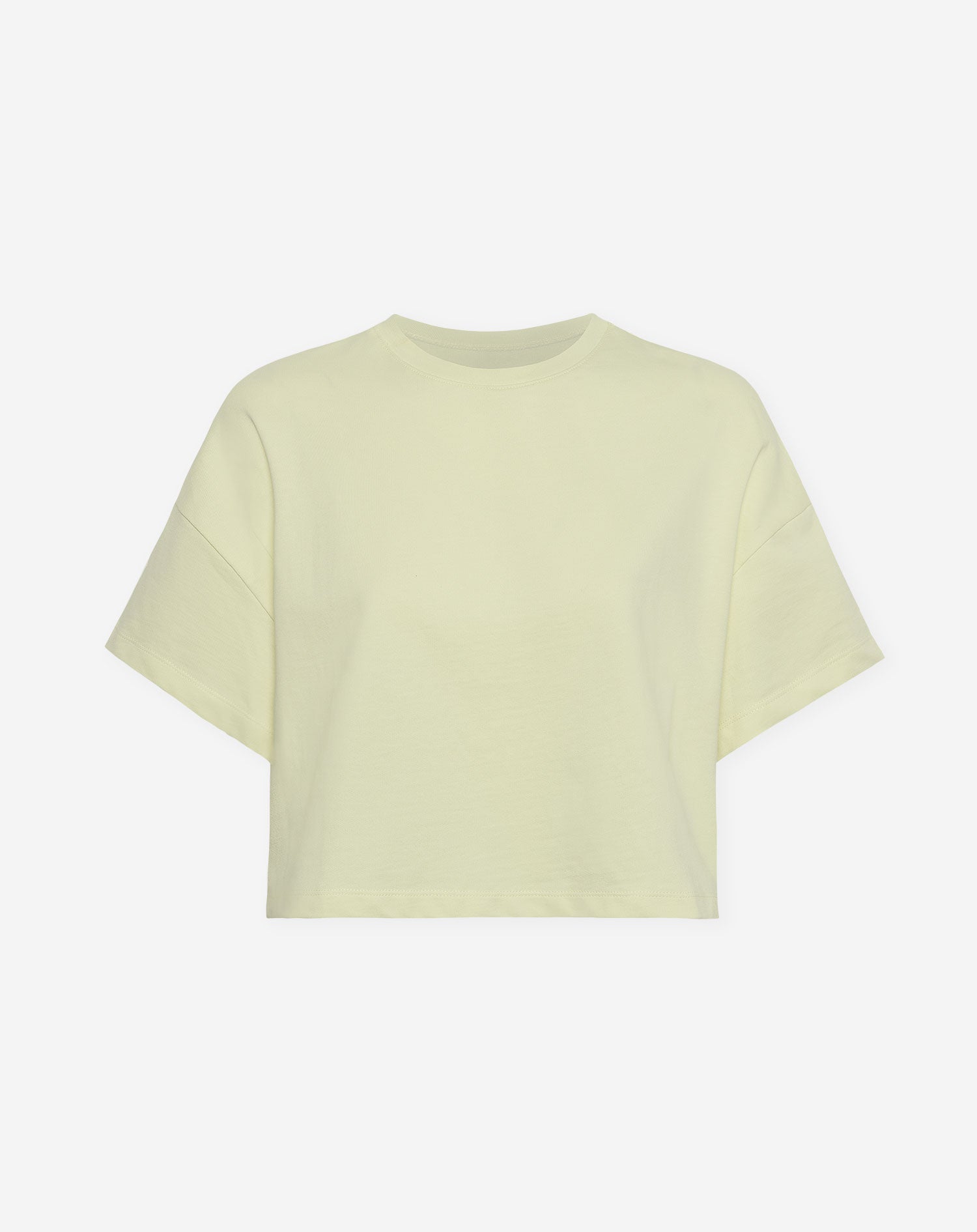 SOLID CROPPED SWEAT TEE PISTACHE