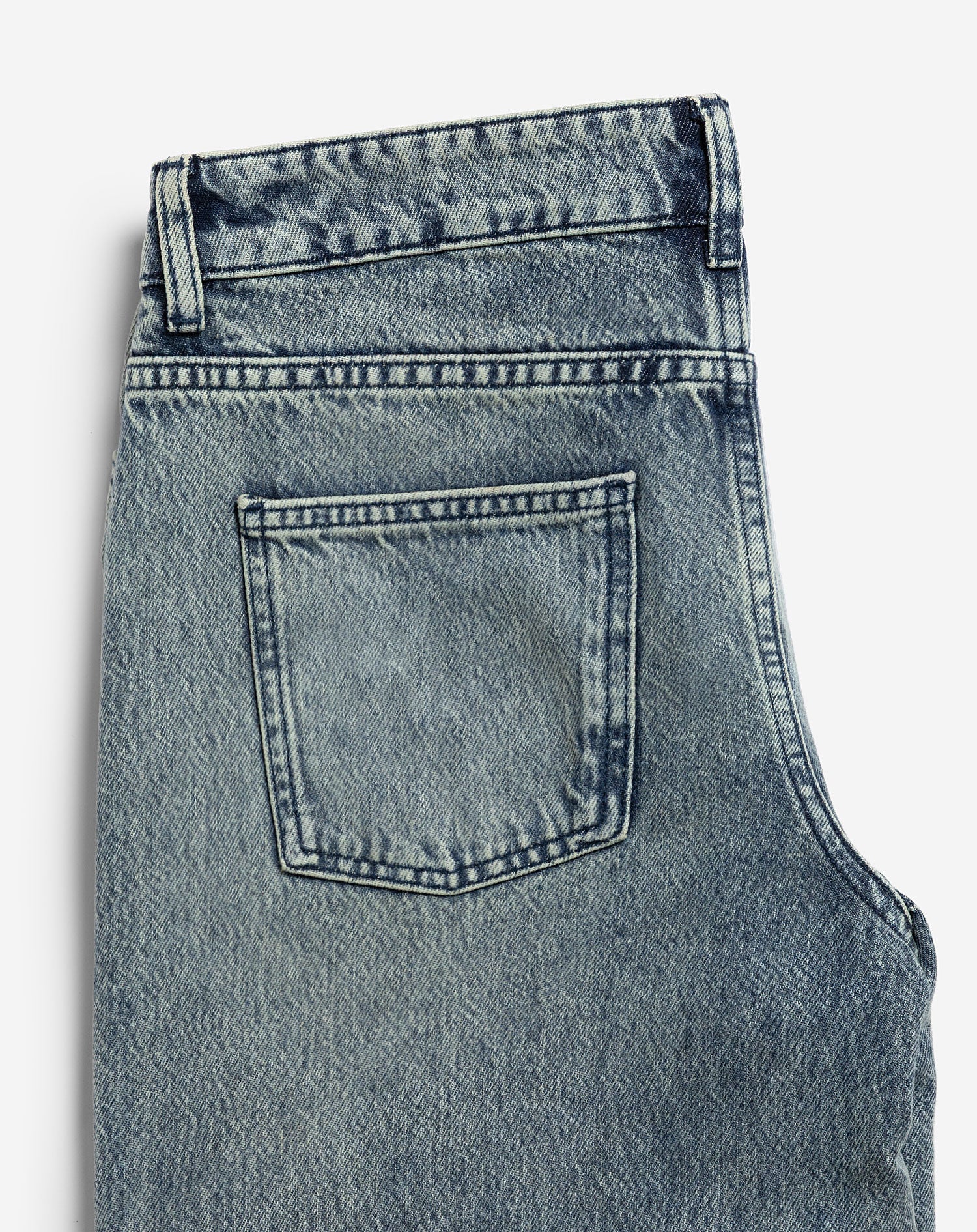 EYELET WIDE LEG JEANS DIRTY BLUE