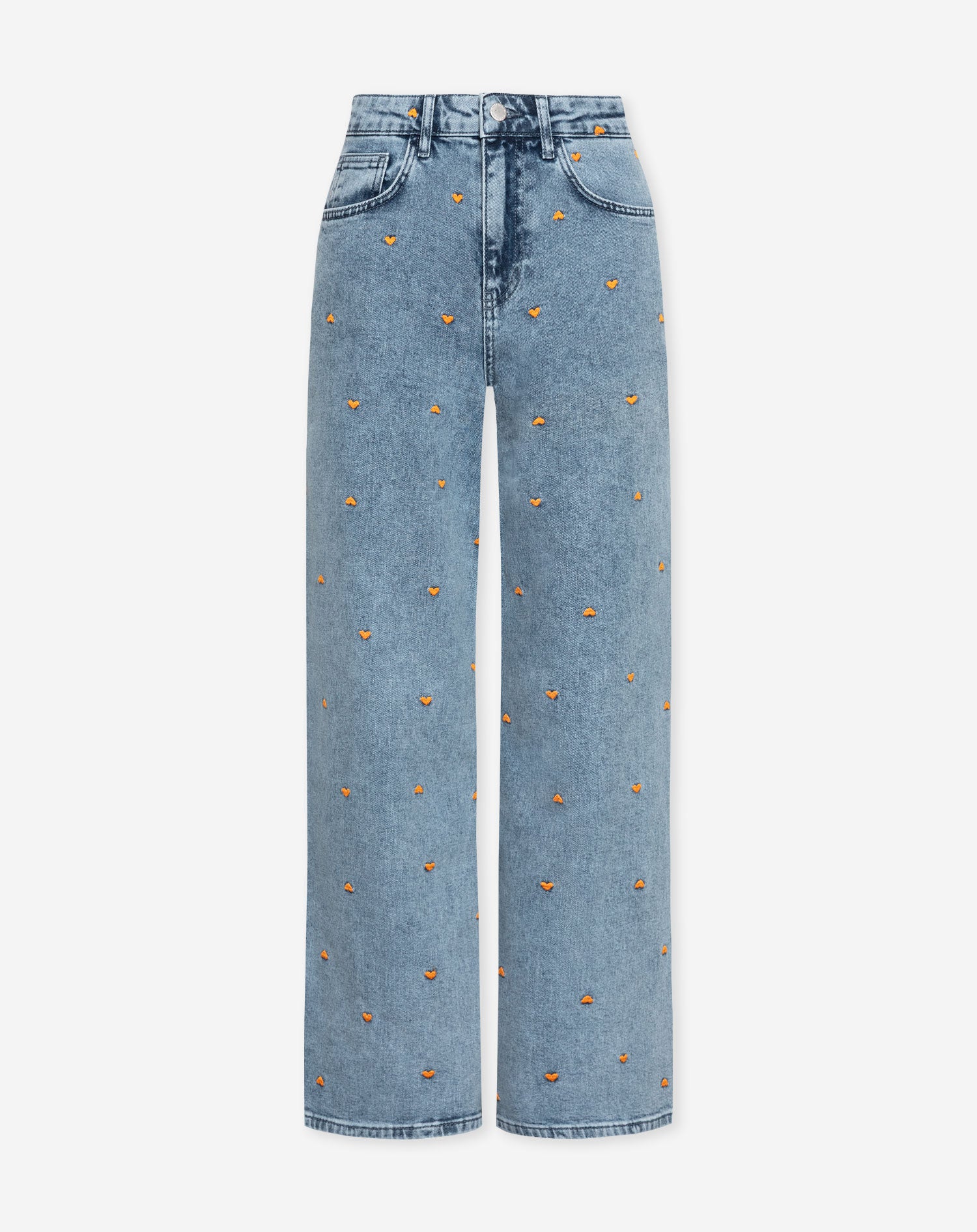 HEART COMFORT WIDE LEG JEANS ORANJE