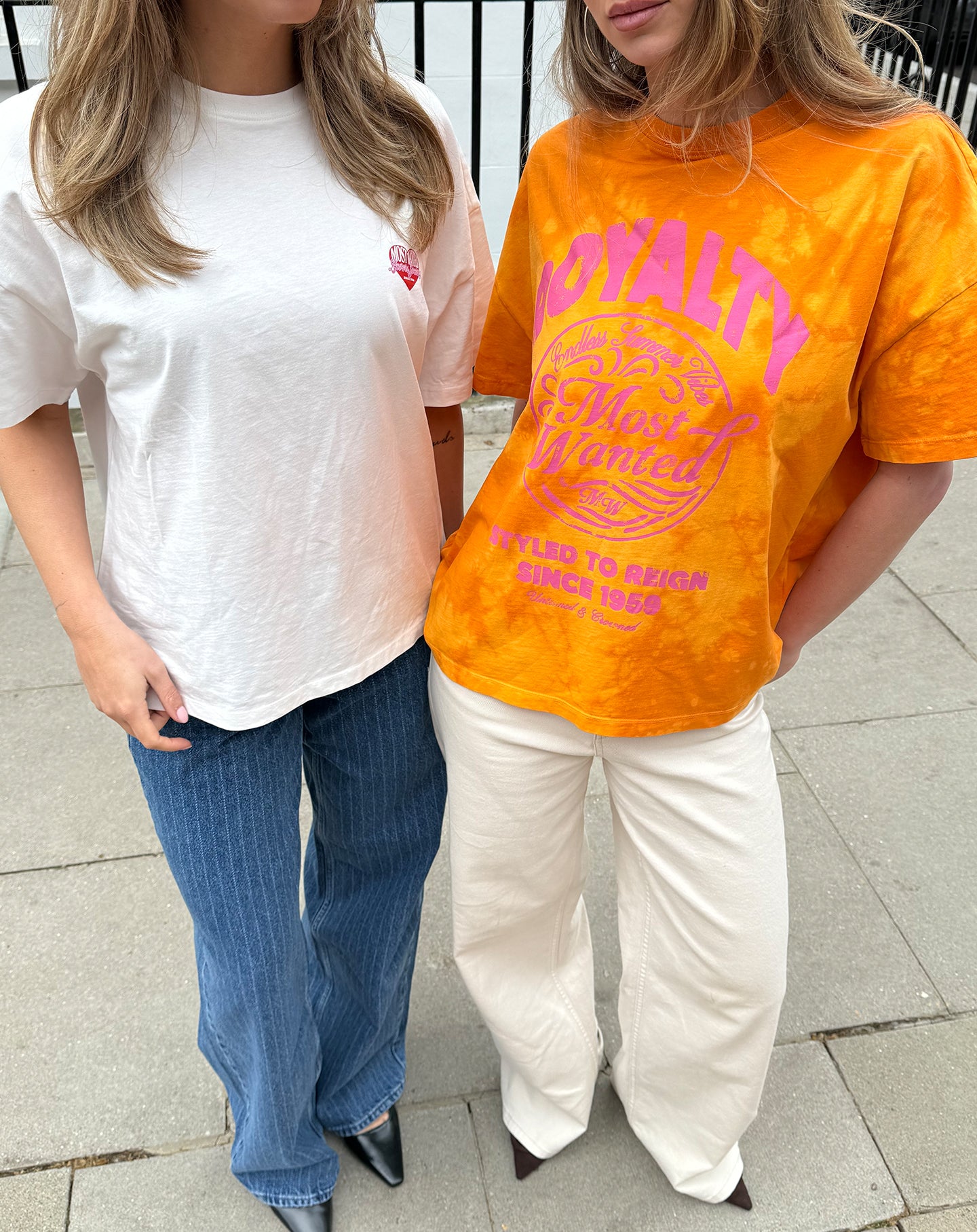 TIE DYE ROYALTY OVERSIZED TEE ORANJE