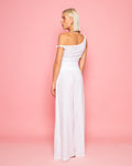CARMEN LINEN WIDE LEG PANTS WHITE