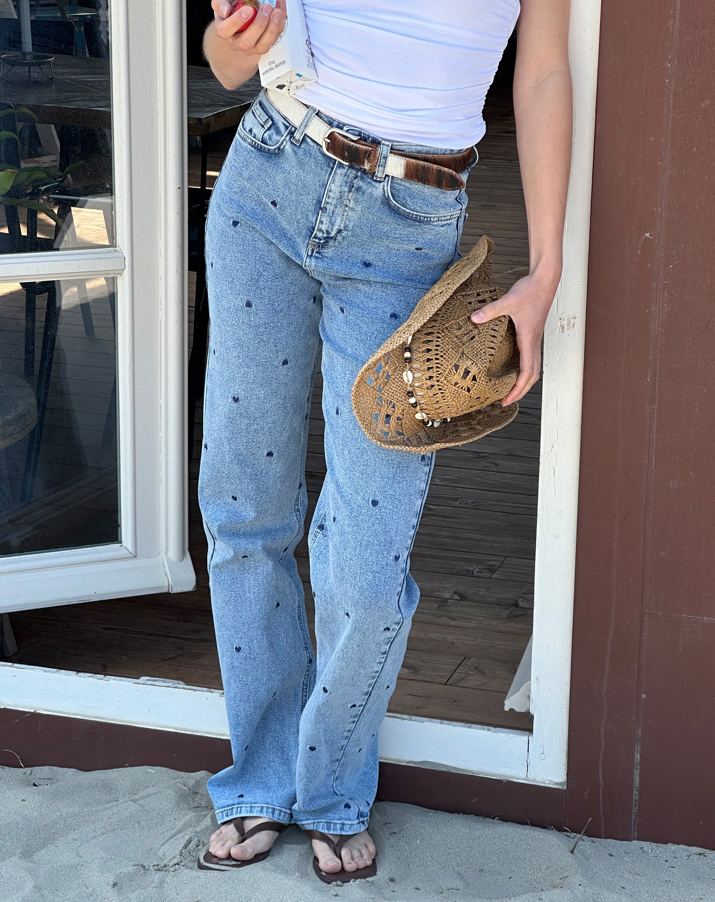 HEART BOOTCUT JEANS NAVY