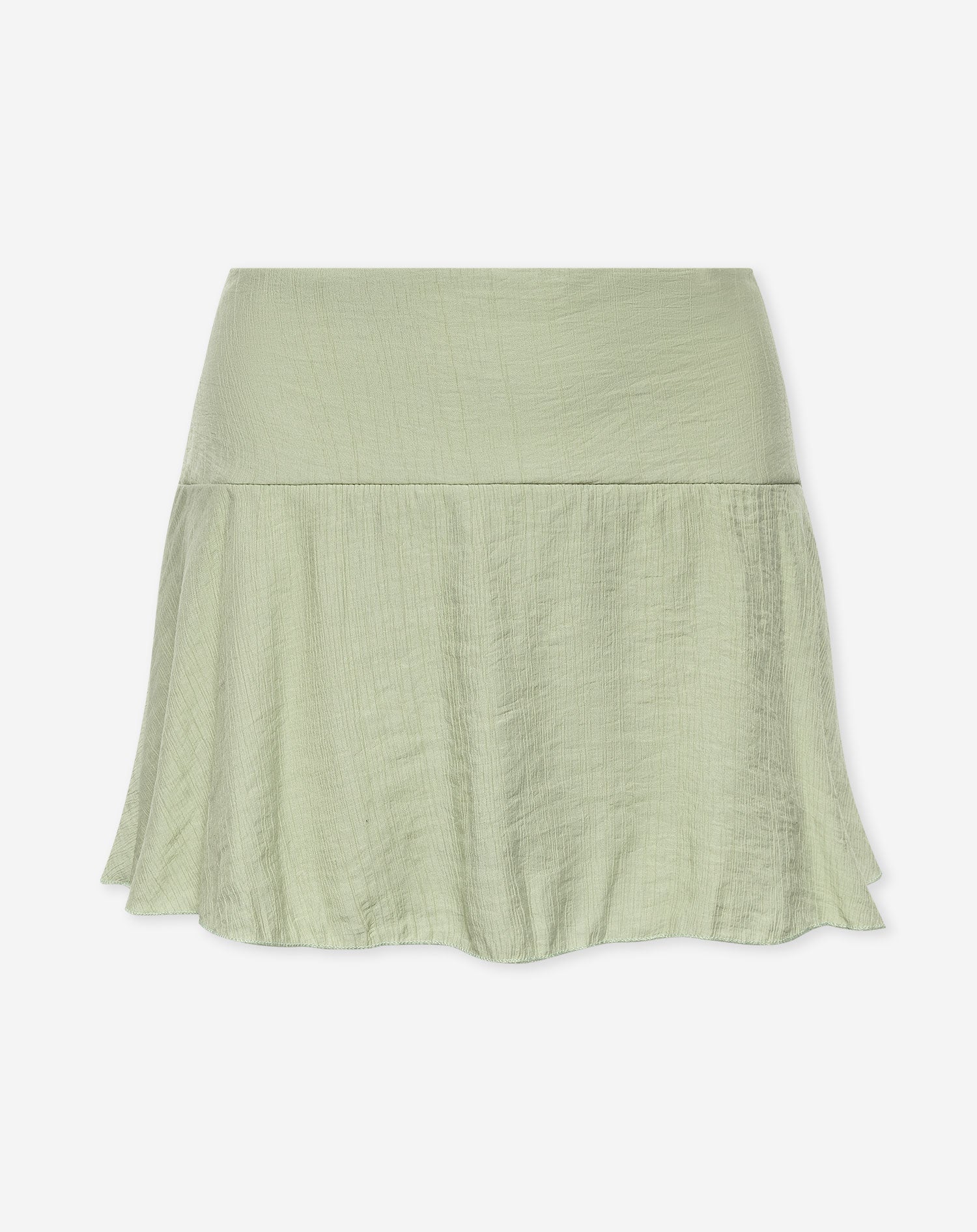 TESSY RUFFLE SKORT LICHT OLIJFGROEN
