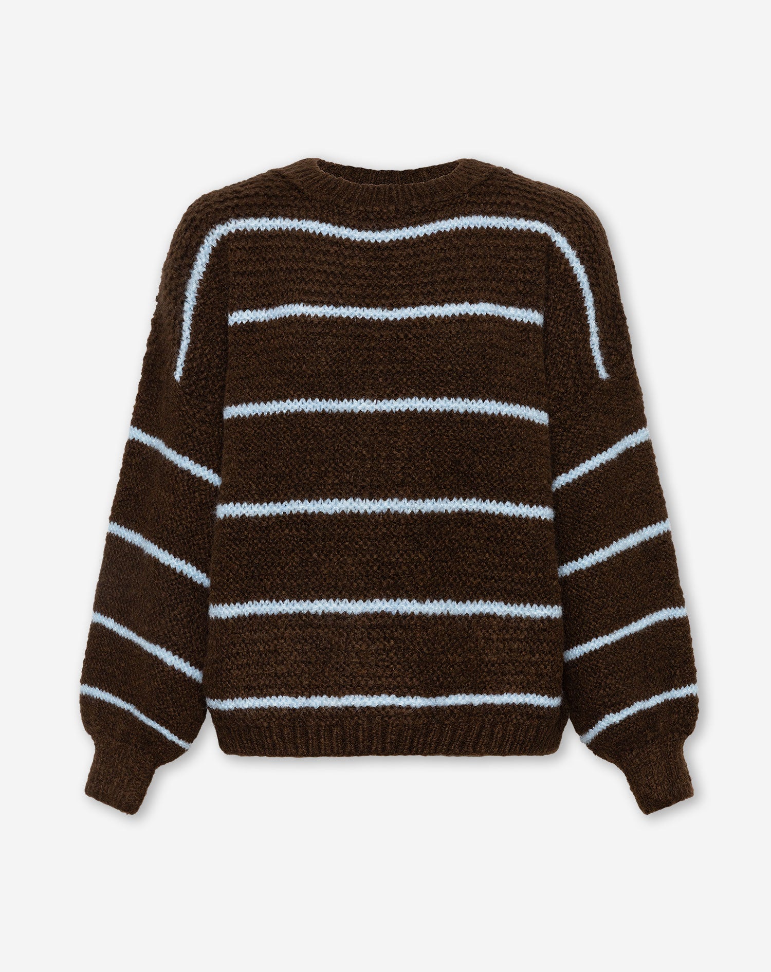 AIMEE SMALL STRIPE KNIT BRUIN