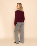 AMARA BOUCLE CARDIGAN BURGUNDY