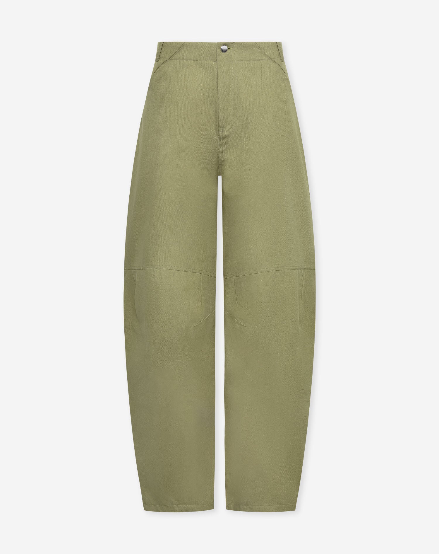 BARREL LEG PANTS OLIJFGROEN