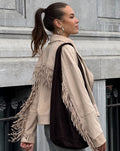 KAYLA SUEDE SHOPPER DARK  BROWN