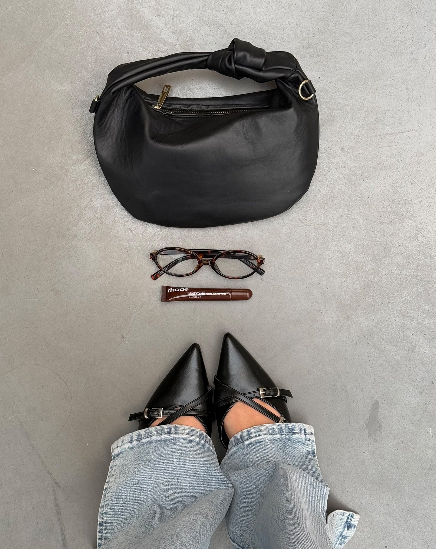 MIMMI KNOTTED BAG BLACK