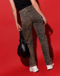 LEOPARD ALLOVER JEANS BLACK