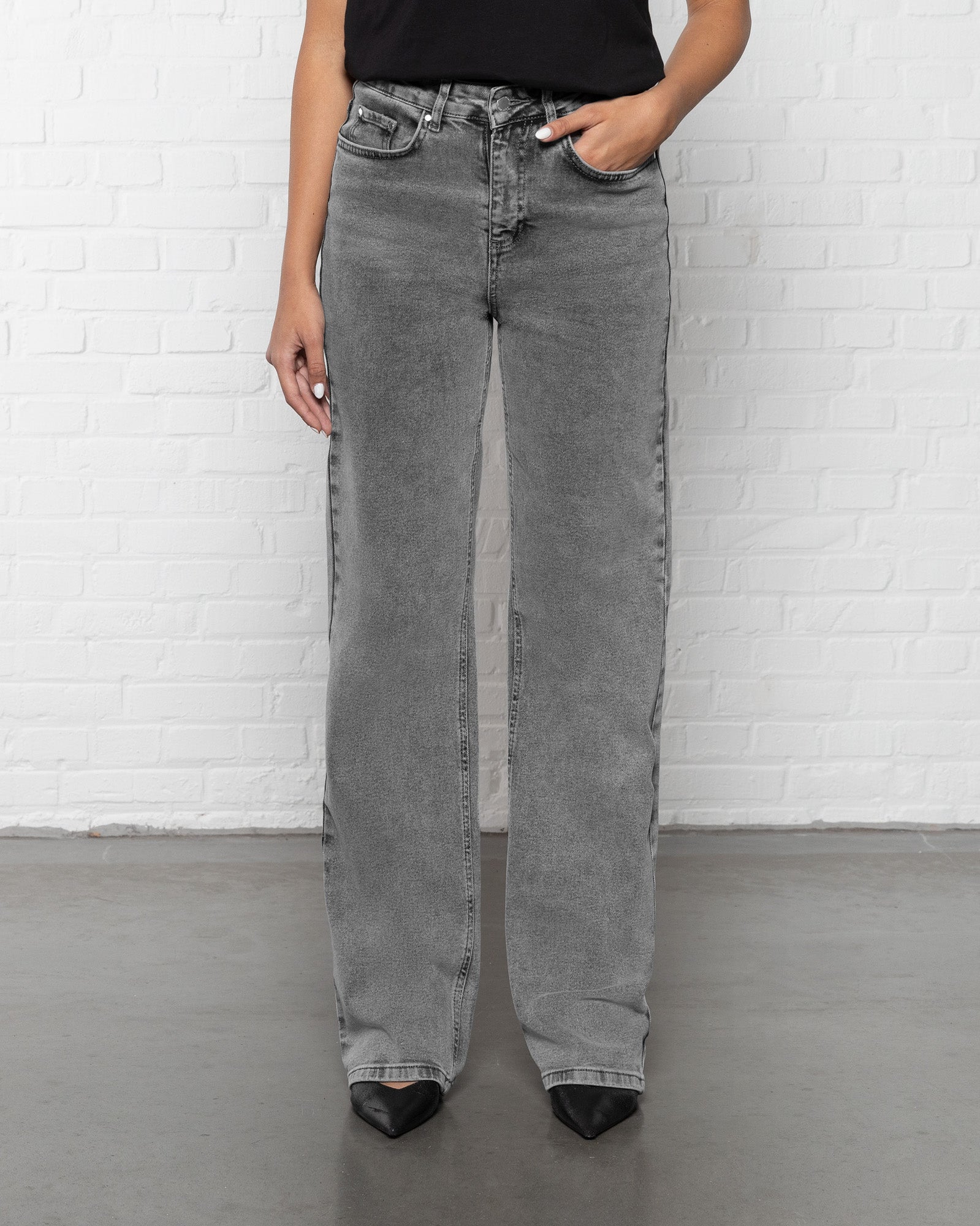 BOOTCUT JEANS LIGHT GREY