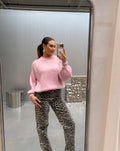 LEOPARD ALLOVER JEANS BEIGE