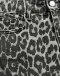 LEOPARD ALLOVER JEANS GREY