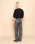 LEOPARD BOOTCUT JEANS GREY