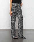 LEOPARD BOOTCUT JEANS GREY