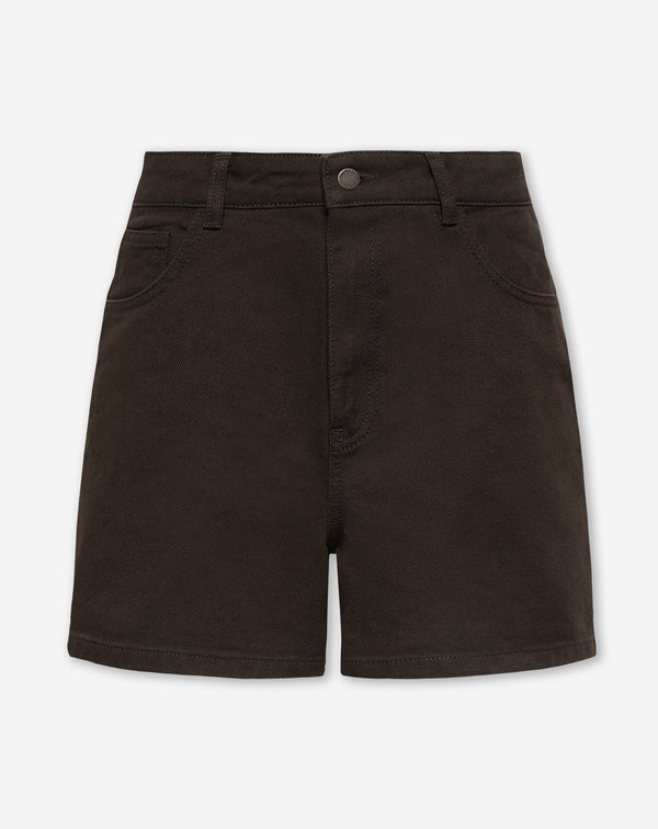 MOM DENIM SHORT BRUIN