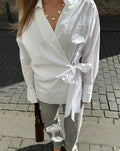 JANE WRAP BLOUSE CREAM
