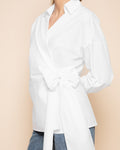 JANE WRAP BLOUSE CREAM