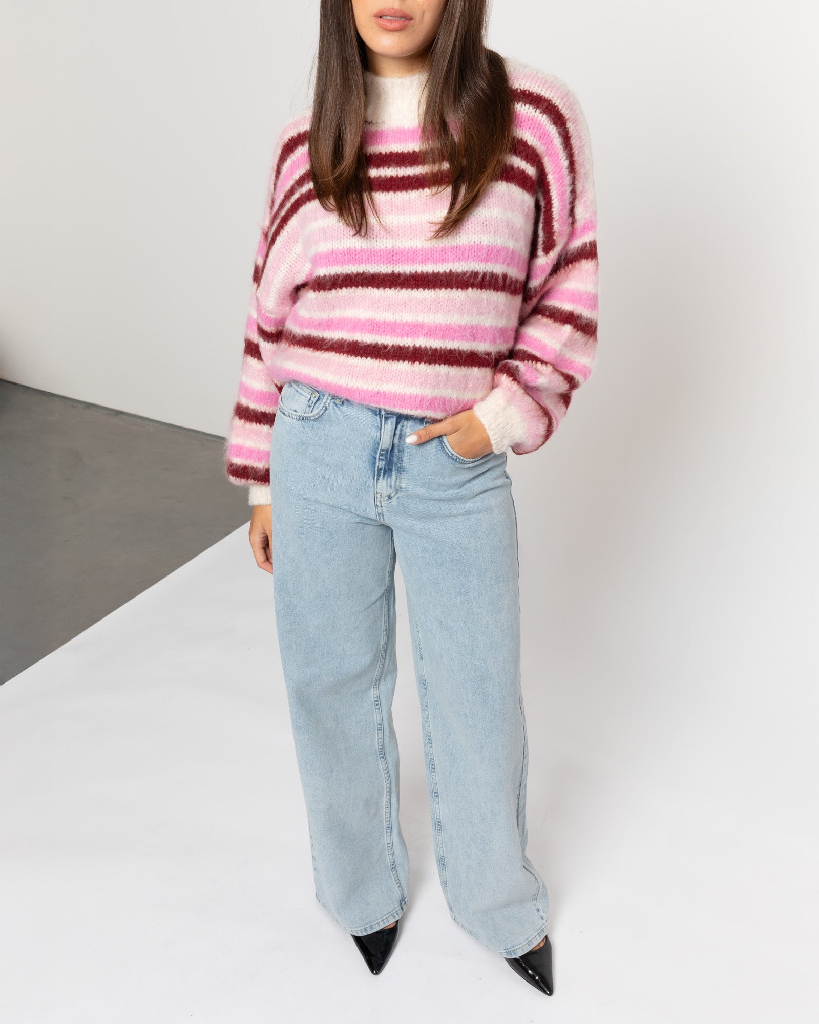COMFORT WIDE LEG JEANS LICHTBLAUW