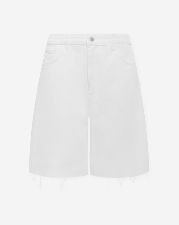 BAGGY DENIM JORT WIT