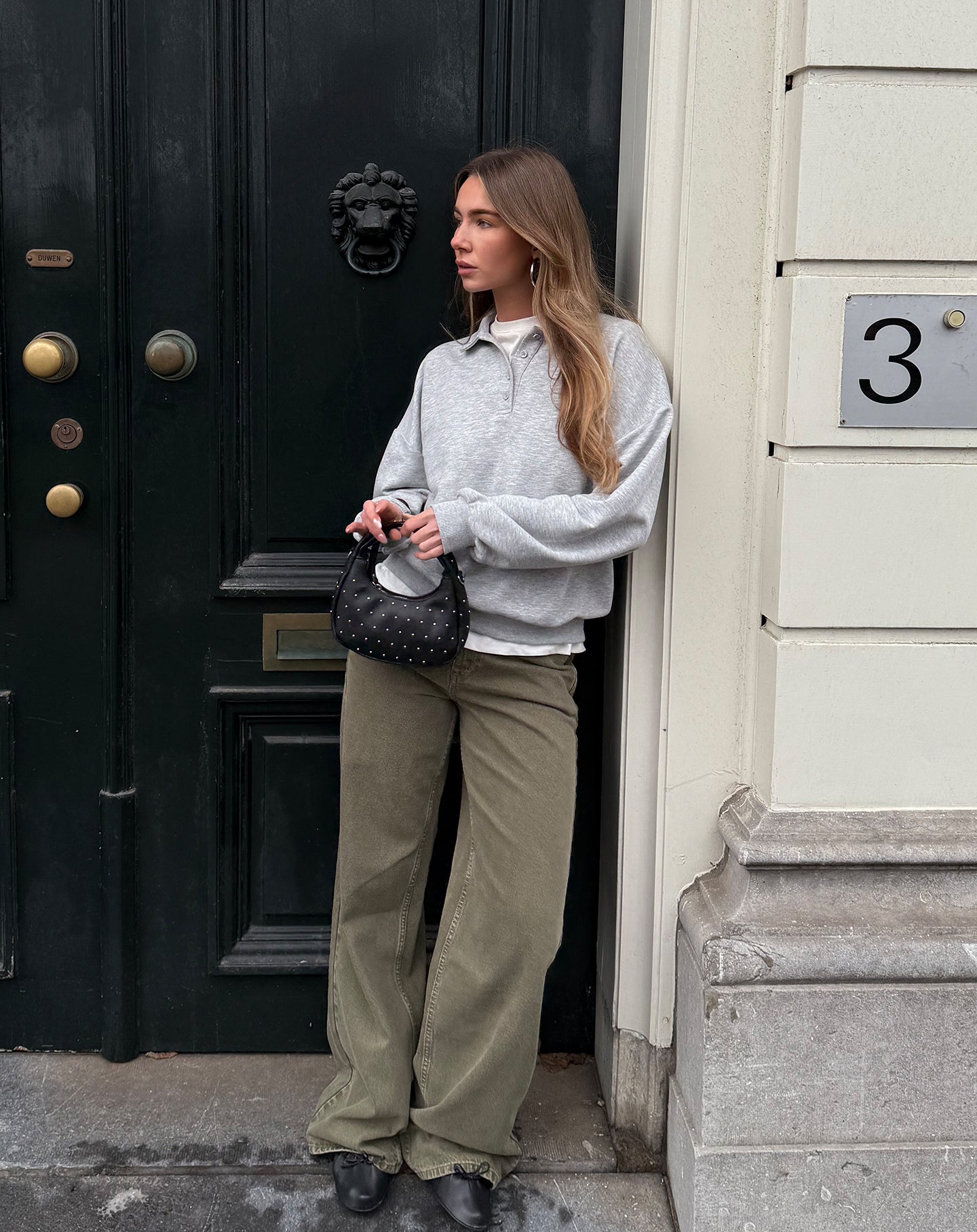 SIERRA WIDE LEG JEANS OLIVE