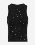 ALLOVER STUDS RACERBACK TOP BLACK