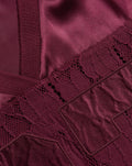 97 SATIN LACE OVERSIZED TEE DARK BURGUNDY