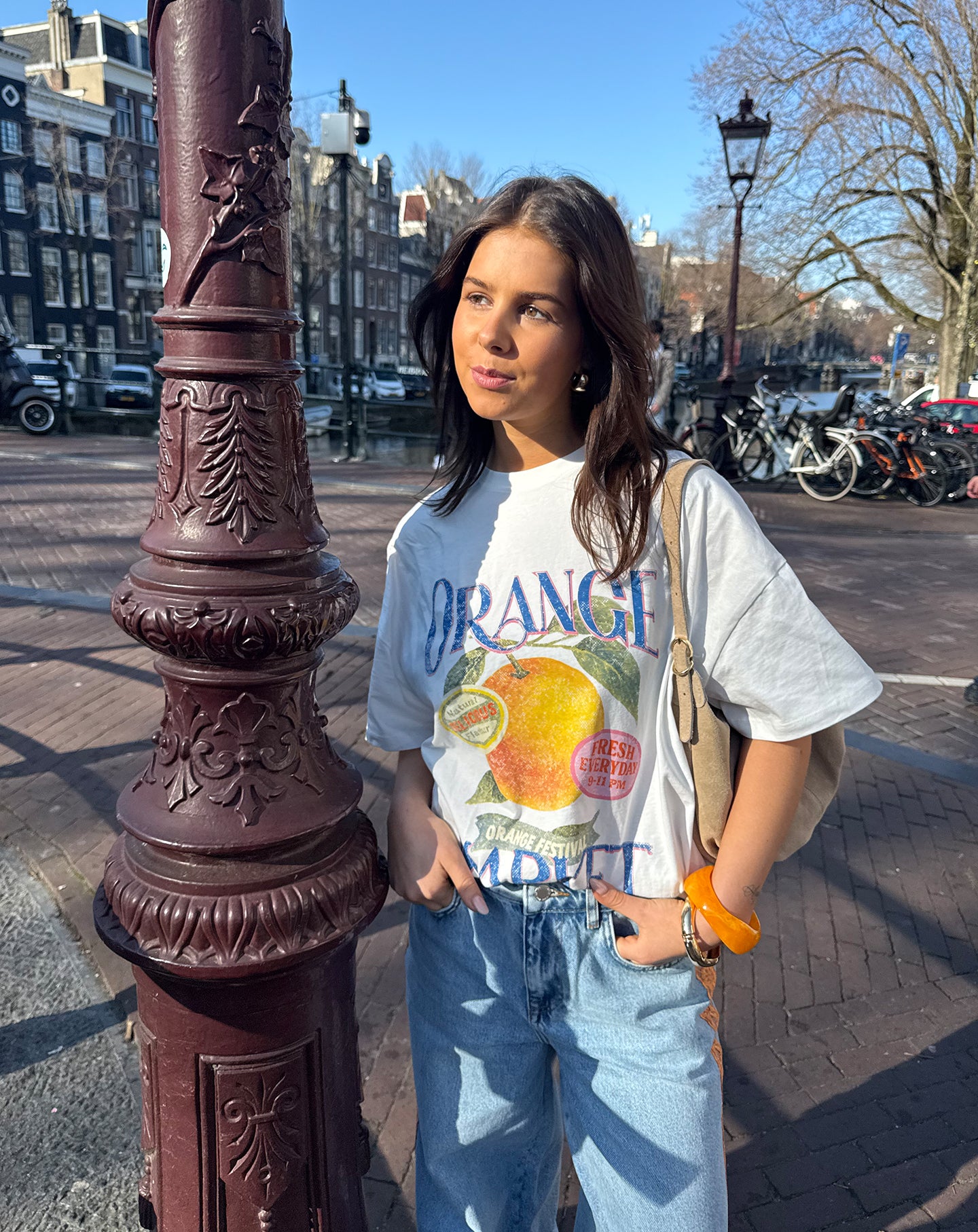 ORANGE MARKET OVERSIZED TEE CRÈME