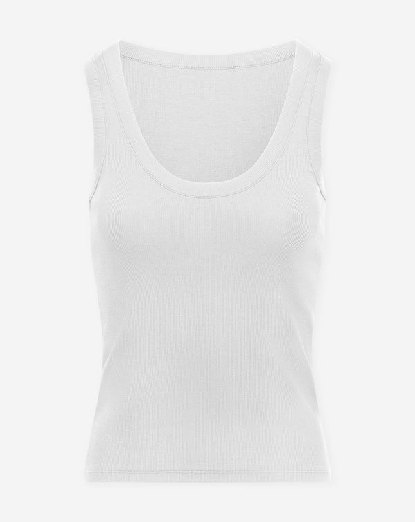 PAM RIB SINGLET WIT