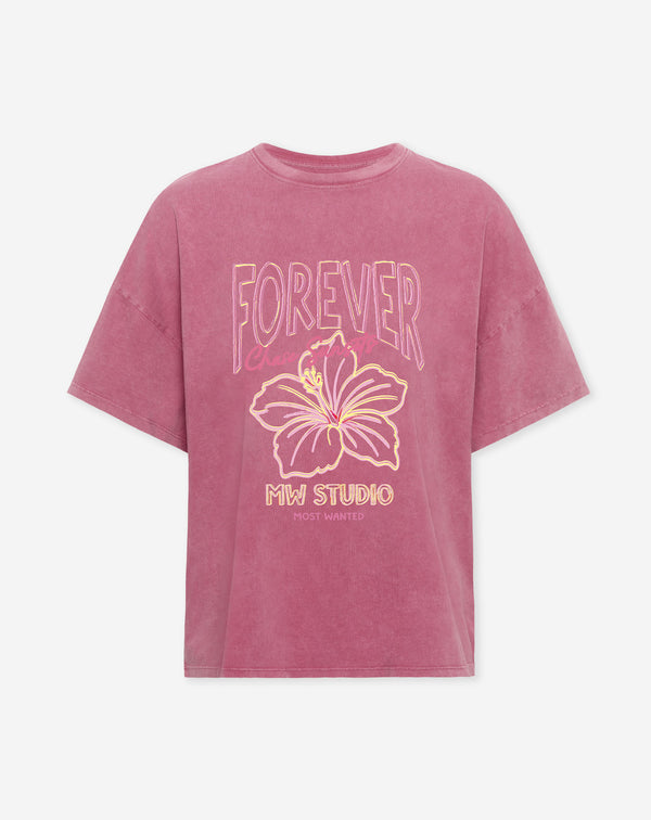 FOREVER OVERSIZED TEE ACID ROZE