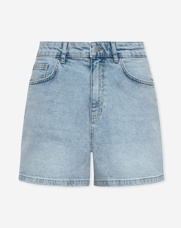 COMFORT MOM DENIM SHORT LICHTBLAUW