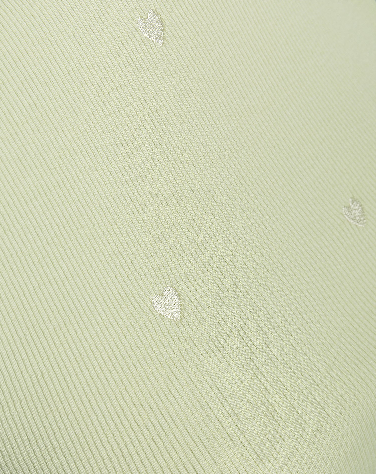 HEART EMBROIDERY SINGLET PISTACHE