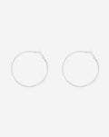 BIG THIN HOOP EARRINGS SILVER