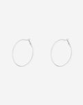 BIG THIN HOOP EARRINGS SILVER